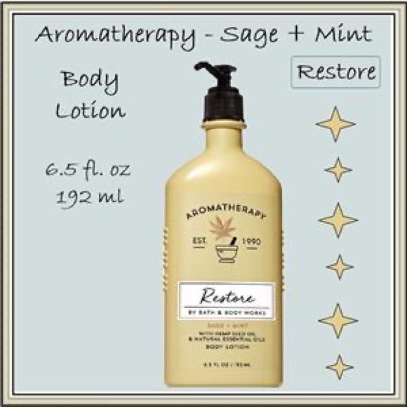 NWT BATH & BODY WORKS RESTORE SAGE + MINT BODY LOTION 6.5 FL OZ🧴💚 - Picture 2 of 3